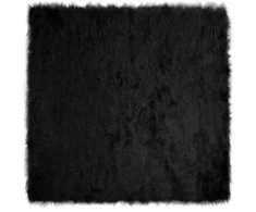 Dirbtinio avių kailio kilimas TAFALLA Juoda 240 x 240 cm