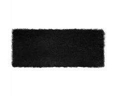 Dirbtinio avių kailio kilimas TAFALLA Juoda 80 x 200 cm