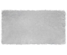 Dirbtinio avių kailio kilimas TAFALLA Pilka 60 x 110 cm