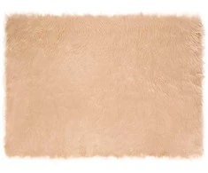 Dirbtinio avių kailio kilimas TAFALLA Smėlio 120 x 170 cm