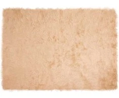 Dirbtinio avių kailio kilimas TAFALLA Smėlio 160 x 230 cm
