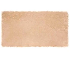 Dirbtinio avių kailio kilimas TAFALLA Smėlio 60 x 110 cm