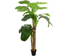 Dirbtinis bananinio medis Žalia 125 x 25 x 250 cm
