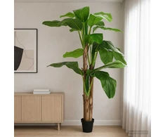 Dirbtinis bananinio medis Žalia 125 x 25 x 250 cm
