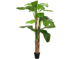 Dirbtinis bananinio medis Žalia 125 x 25 x 250 cm