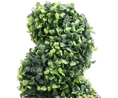 Dirbtinis buksmedis vazone, žalias, 59cm, spiralės formos