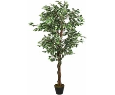 Dirbtinis fikusas, žalios spalvos, 150cm, 756 lapai