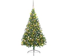 Dirbtinis prieššventinis eglutė su šviesomis Žalia 210 cm PVC