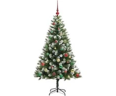 Dirbtinis Lankstus Kalėdų medis su paminkštintu sniegu 150 cm