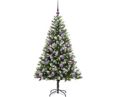 Dirbtinis Lankstus Kalėdų medis su paminkštintu sniegu 150 cm
