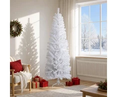 Dirbtinis lieknas Kalėdų medis 180 cm PVC ir Plienas Balta