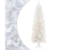 Dirbtinis lieknas Kalėdų medis 210 cm 300 LED Šilta balta