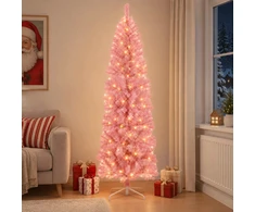 Dirbtinis lieknas Kalėdų medis 210 cm 300 LED Šilta balta