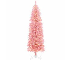 Dirbtinis lieknas Kalėdų medis 240 cm 300 LED Šilta balta