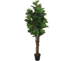 Dirbtinis lyralapis fikusas, žalios spalvos, 150cm, 180 lapai