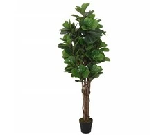 Dirbtinis lyralapis fikusas, žalios spalvos, 80cm, 96 lapai