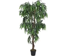 Dirbtinis mango medis, žalios spalvos, 200 cm, 1050 lapų