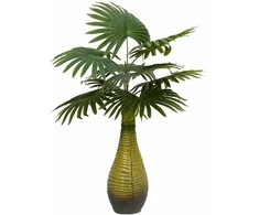 Dirbtinis palmių augalas, žalios spalvos, 65cm, 9 lapų