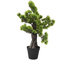 Dirbtinis pinus bonsai medelis su vazonu, 60cm, žalios spalvos