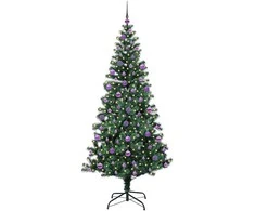 Dirbtinis prieššventinis eglutė su šviesomis Žalia 210 cm