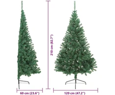 Dirbtinis prieššventinis eglutė su šviesomis Žalia 210 cm PVC