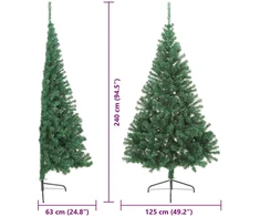 Dirbtinis prieššventinis eglutė su šviesomis Žalia 240 cm PVC