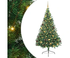 Dirbtinis prieššventinis eglutė su šviesomis Žalia 210 cm PVC