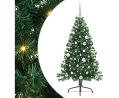 Dirbtinis prieššventinis eglutė su šviesomis Žalia 150 cm PVC