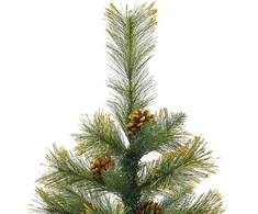 Dirbtinis sulankstomas kalėdų medis su kankorėžiais 150 cm