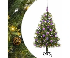 Dirbtinis sulankstomas kalėdų medis su kankorėžiais 120 cm