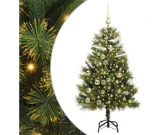 Dirbtinis sulankstomas kalėdų medis su kankorėžiais 120 cm