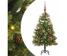 Dirbtinis sulankstomas kalėdų medis su kankorėžiais 120 cm