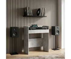 DJ stalas Betono pilka 102 x 45 x 102 cm Apdirbta mediena