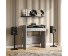 DJ stalas Pilka Sonoma 102 x 45 x 102 cm Apdirbta mediena