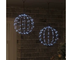 Dovana 2 vnt. Šalta balta 30 x 30 x 32 cm Metalas 192 LED