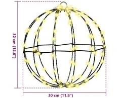 Dovana 2 vnt. Šilta balta 30 x 30 x 32 cm Metalas 192 LED