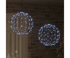 Dovana 2 vnt. Šalta balta 50 x 50 x 52 cm Metalas 320 LED