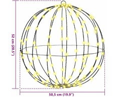 Dovana 2 vnt. Šilta balta 50 x 50 x 52 cm Metalas 320 LED