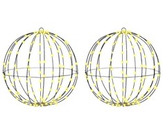 Dovana su 320 LED 2 pcs Šilta balta 50 cm metalas