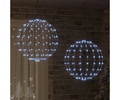 Kalėdų finialo šviesa 2 vnt. 384 LED Šalta balta