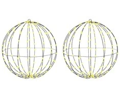 Dovana su 384 LED 2 pcs Šilta balta 59,5 x 59,5 x 63 cm metalas