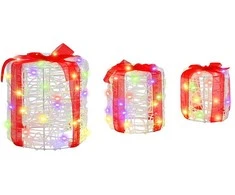 Dovanos Dėžutės Dekoracija 3 pcs spalvingas 20 x 20 x 21 cm