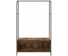 Drabužių stovas su saugykla Rudas ąžuolas 100 x 44 x 160 cm
