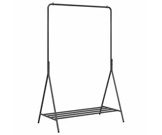 Drabužių stovas su saugykla Juoda 100 x 56 x 154 cm Plienas