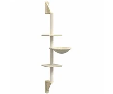 Draskyklė katėms su draskymo stovu, kreminė, 142,5cm