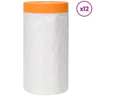 Dulkių lapas su klijuojama juosta 12 pcs Skaidrus 140 x 3300 cm