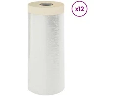 Dulkių lapas su lipnia juosta 12 pcs Skaidrus 140 x 3300 cm