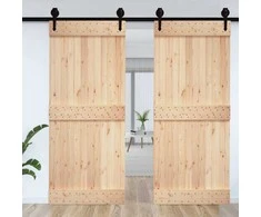 Duris NARVIK Natūrali 100 x 210 cm Kietos pušies medžio durys