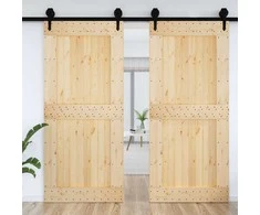 Duris NARVIK Natūrali 100 x 210 cm Kietos pušies medžio durys