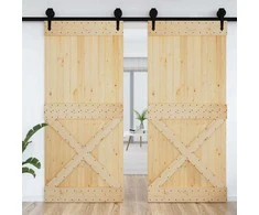 Duris NARVIK Natūrali 100 x 210 cm Kietos pušies medžio durys